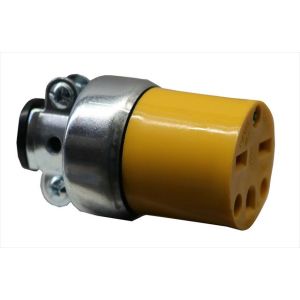 CONECTOR METAL-VINIL CON ABRAZADERA NEMA 6-15R. EAGLE
