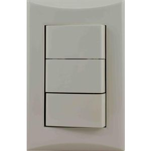 INTERRUPTOR TRIPLE MARFIL - LINEA PLATA. EAGLE