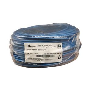 CABLE THW 12 AWG AZUL 100M. ICONEL