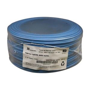 CABLE THW 14 AWG AZUL 100M. ICONEL