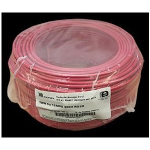 CABLE THW 12 AWG ROJO 100M. ICONEL