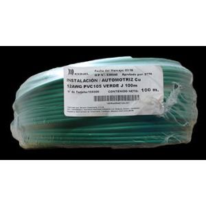 CABLE INSTALACION 12 AWG VERDE 100M. ICONEL