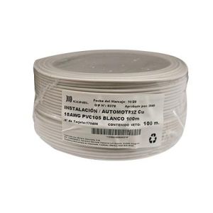 CABLE INSTALACION 18 AWG BLANCO 100M. ICONEL