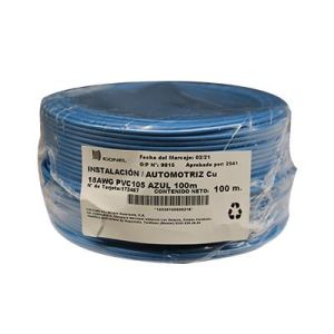 CABLE INSTALACION 18 AWG AZUL 100M. ICONEL