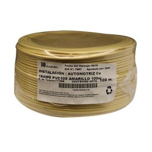 CABLE INSTALACION 18 AWG AMARILLO 100M. ICONEL