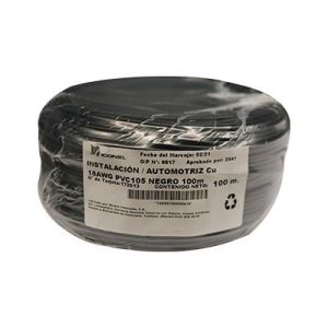 CABLE INSTALACION 18 AWG NEGRO 100M. ICONEL