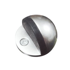 TOPE DE PISO PARA PUERTA MEDIA LUNA CROMADO. GATO