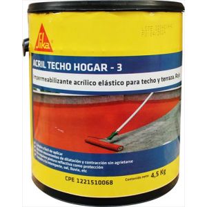 ACRIL TECHO HOGAR 3 ROJO GALON 5KG. SIKA