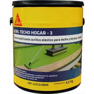 ACRIL TECHO HOGAR 3 VERDE GALON 5KG. SIKA