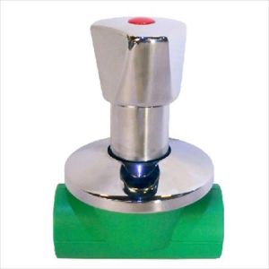 LLAVE DE BOLA PPR CON MANILLA CROMADA 20MM. TUBRICA